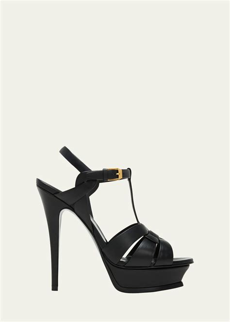 tribute 105 ysl|Saint Laurent Tribute Leather 105mm Platform Sandals.